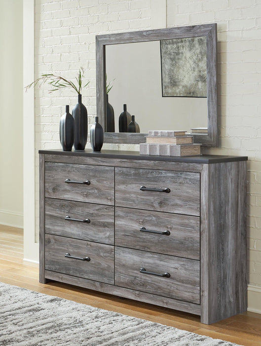 Bronyan Dark Gray Dresser and Mirror