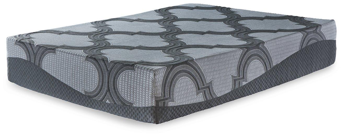 12 Inch Ashley Hybrid Gray Queen Foundation with Mattress