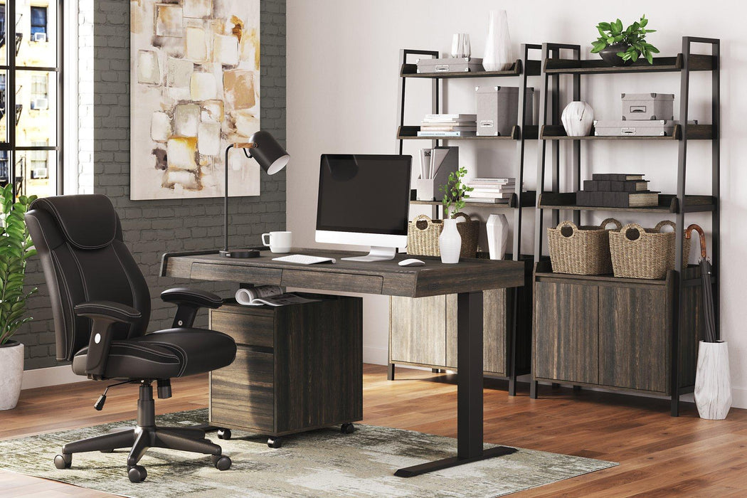 Zendex Dark Brown 55" Adjustable Height Desk