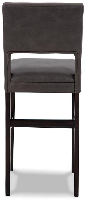 Leektree Gray/Brown Bar Height Bar Stool (Set of 2)