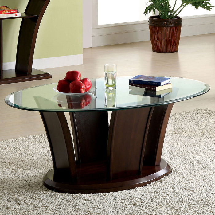 MANHATTAN IV Brown Cherry Coffee Table, Brown Cherry