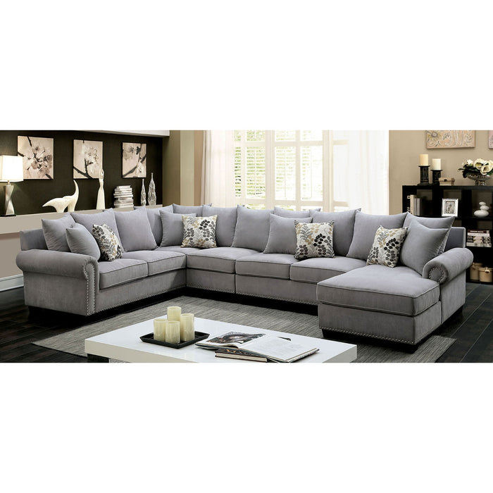 SKYLER II Gray Sectional, Gray