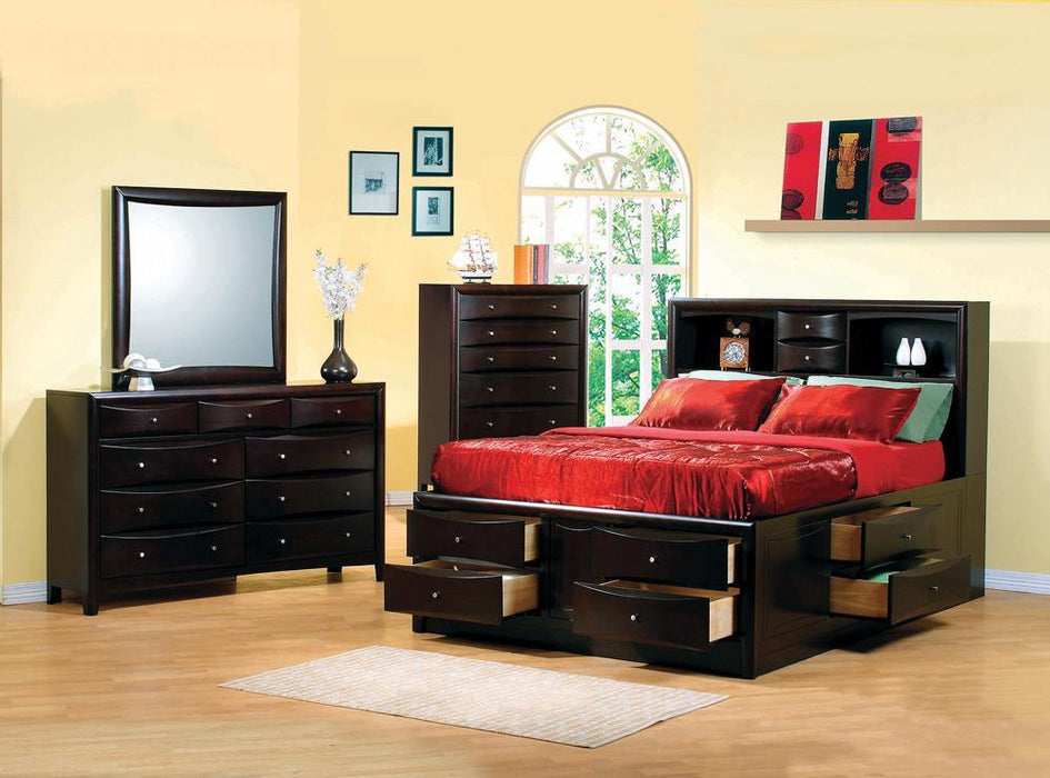 Phoenix California King Bookcase Bed