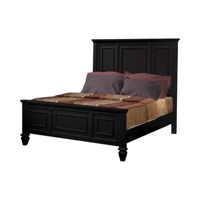 Sandy Beach Black Eastern King Storage Bed