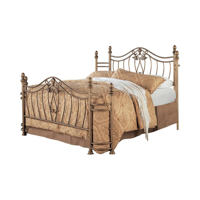 Sydney Eastern King & Queen Bed Antique Brushed Gold