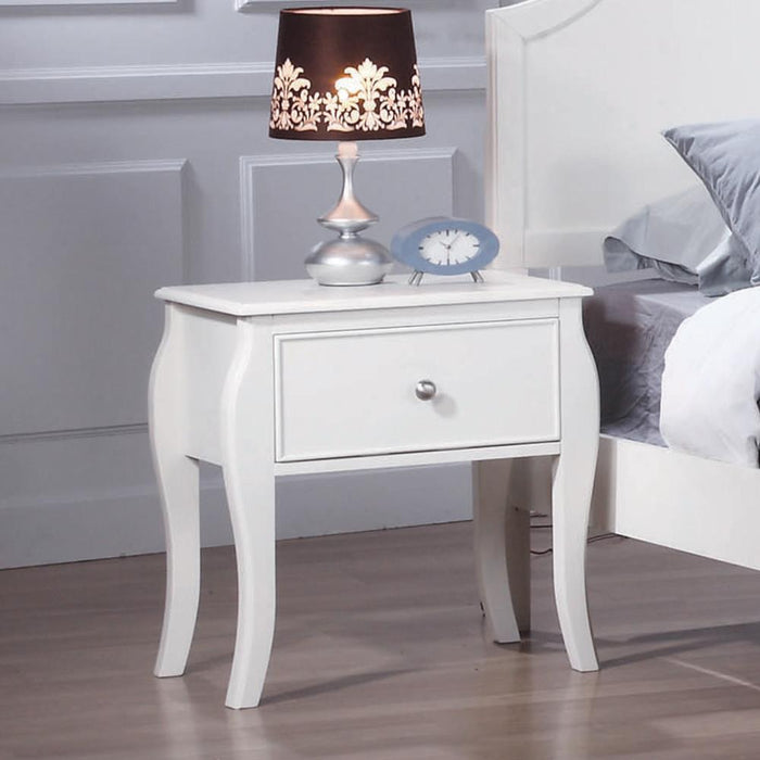 Dominique French Country White Nightstand