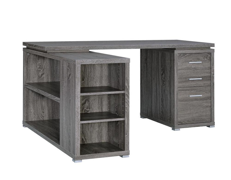 Yvette Weathered Grey Executive Desk