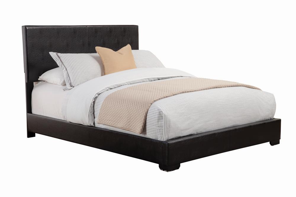 Conner Casual Black Upholstered Twin Bed