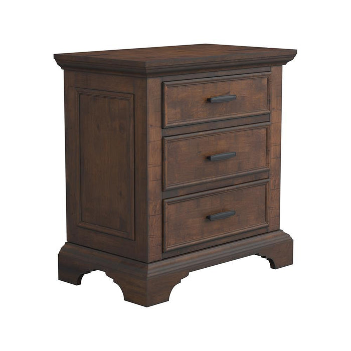 Elk Grove Rustic Three-Drawer Nightstand