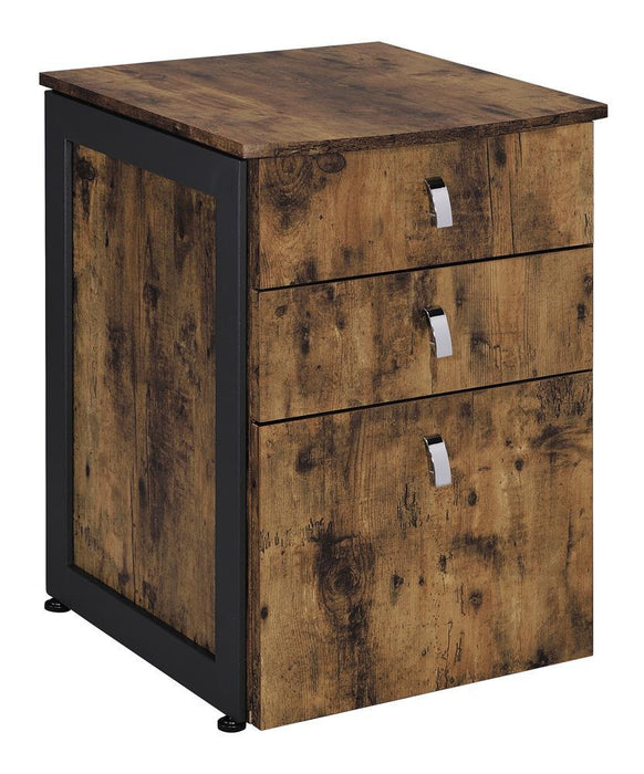 Estrella Industrial Antique Nutmeg File Cabinet