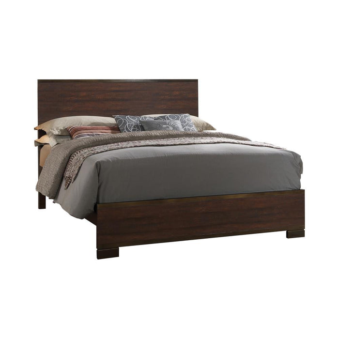 Edmonton Transitional Rustic Tobacco California King Bed