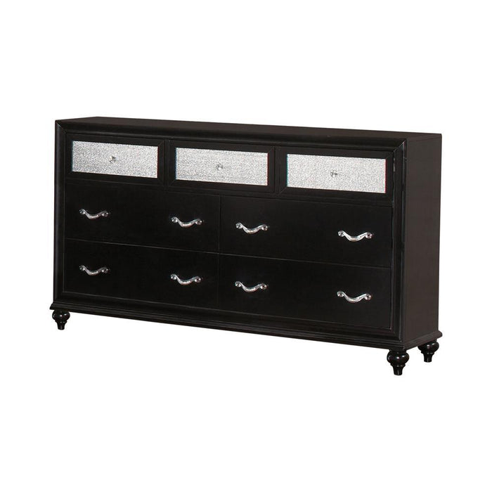 Barzini Seven-Drawer Dresser With Metallic Drawer Front