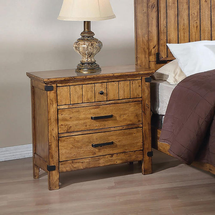 Brenner Rustic Honey Nightstand