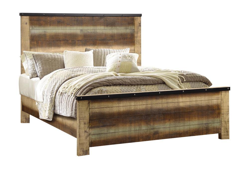 Sembene Bedroom Rustic Antique Multi-Color Eastern King Bed