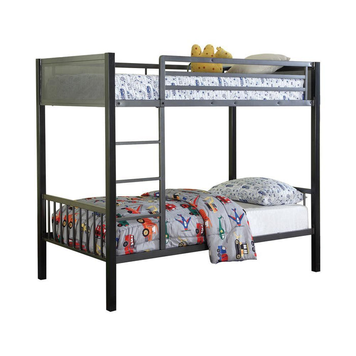 Meyers Traditional Grey Twin-over-Twin Bunk Bed