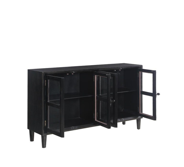 Transitional Black Accent Cabinet