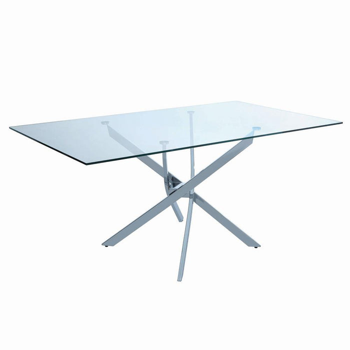 Nathan Contemporary Chrome Dining Table