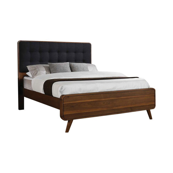 Robyn Mid-Century Modern Dark Walnut Eastern King Bed