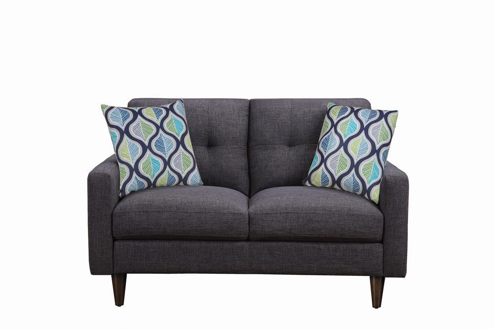 Watsonville Retro Grey Loveseat