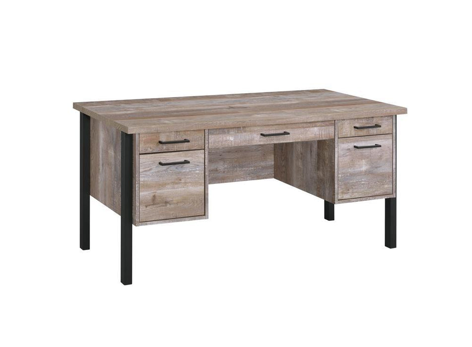 Samson Rustic Weathered Oak Office Desk