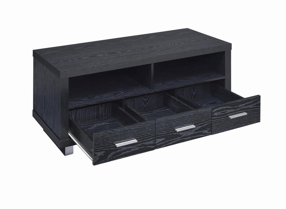 G700644 Contemporary Black Oak TV Console