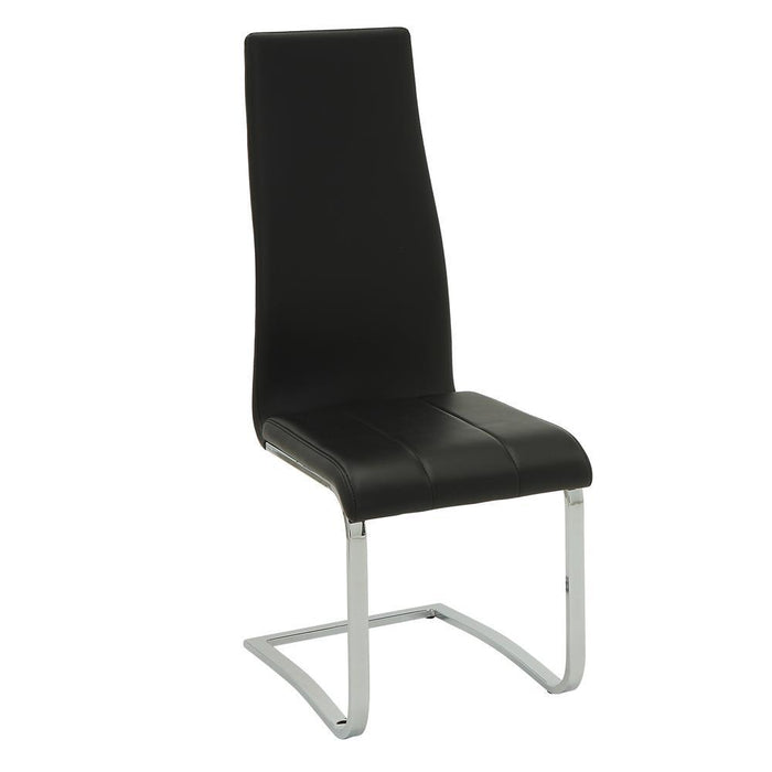 G102310 Contemporary Black and Chrome Dining Chair