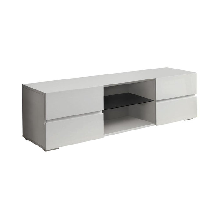 G700825 Contemporary Glossy White TV Console