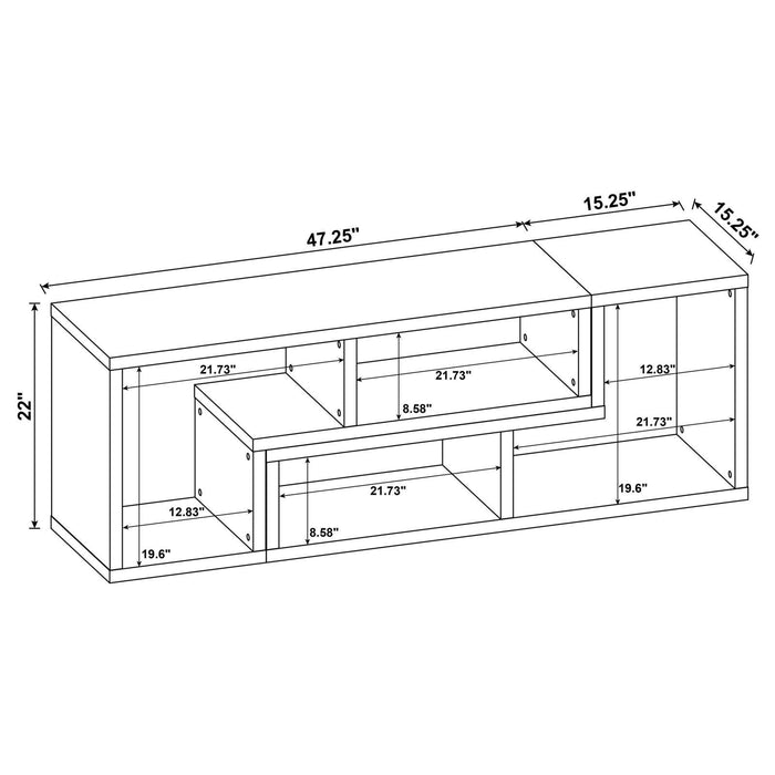 G800330 Contemporary White Convertible TV Stand and Bookcase