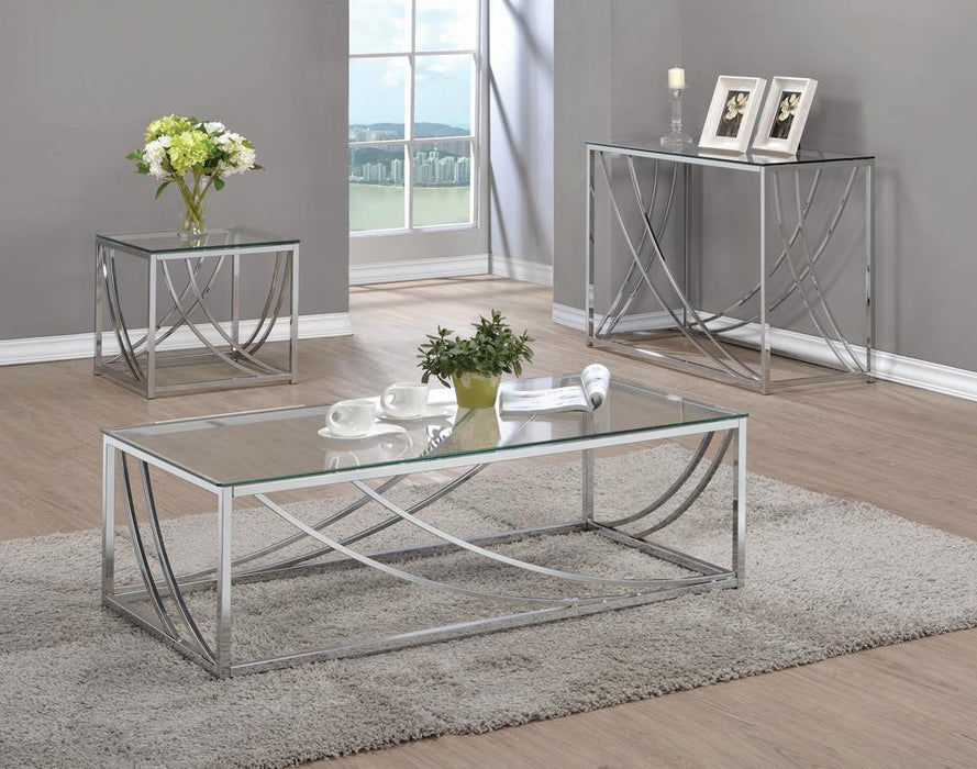 G720498 Contemporary Chrome Sofa Table