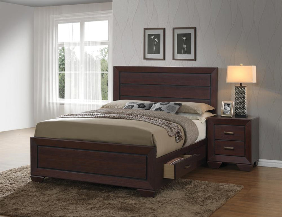 Fenbrook Transitional Dark Cocoa Eastern King Bed