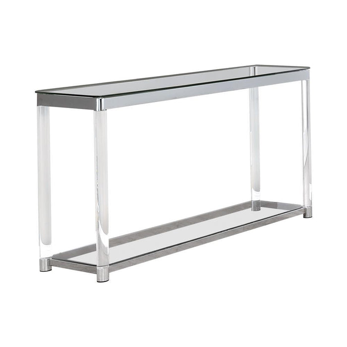 G720748 Contemporary Chrome Sofa Table