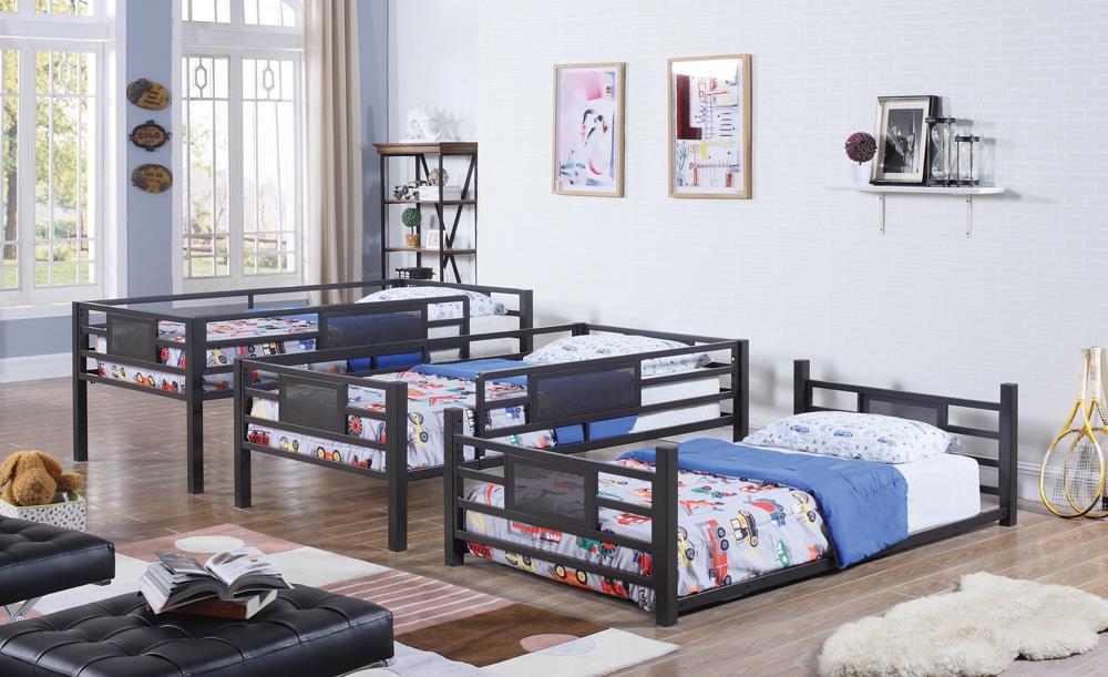 G460394 Casual Black Full Triple Bunk Bed