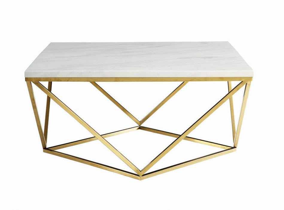 G700846 Modern White Coffee Table