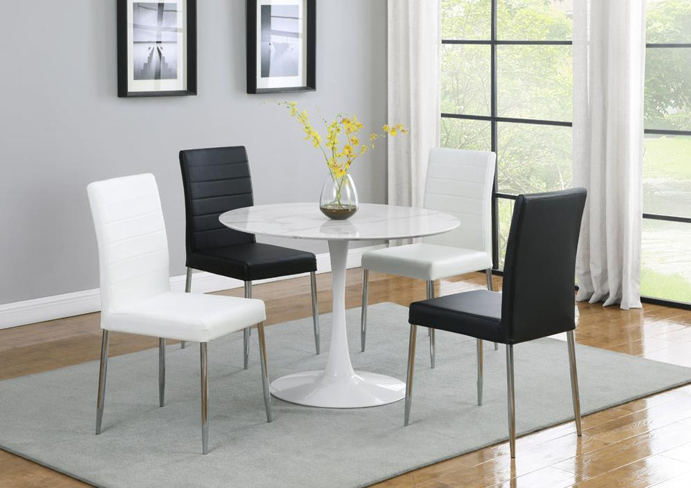 Vance Black and Chrome Dining Chair