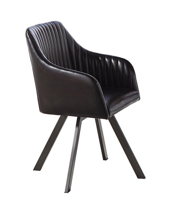 193372BLK SWIVEL DINING CHAIR