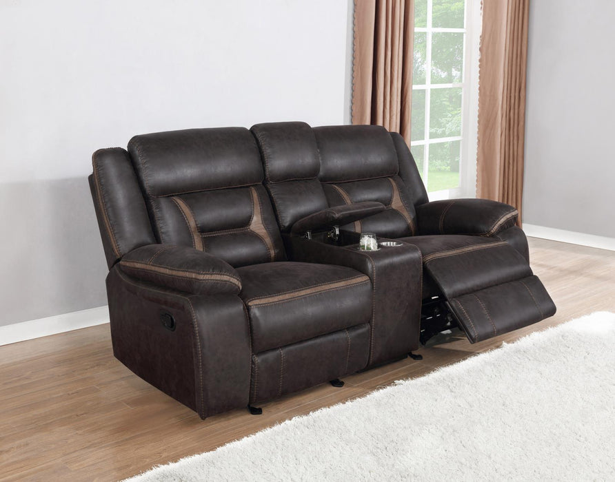 651355 GLIDER LOVESEAT W/ CONSOLE