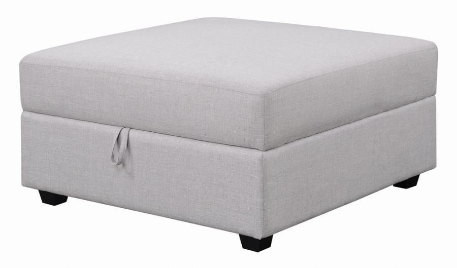 Cambria Square Storage Ottoman Grey