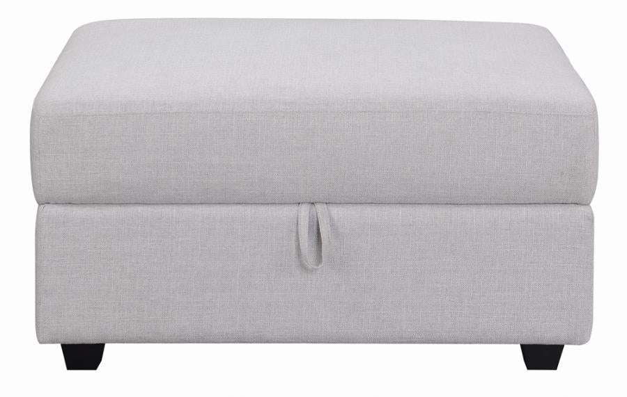 Cambria Square Storage Ottoman Grey