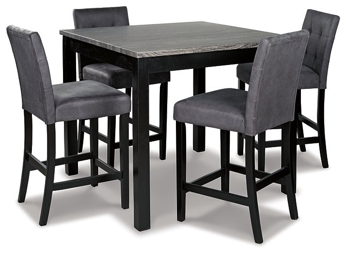 Garvine Counter Height Dining Table and Bar Stools (Set of 5)