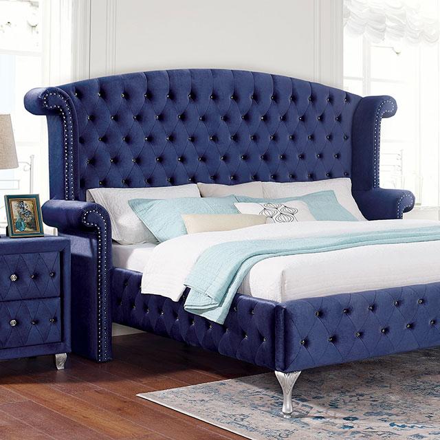 Alzir Bed Grey & Blue