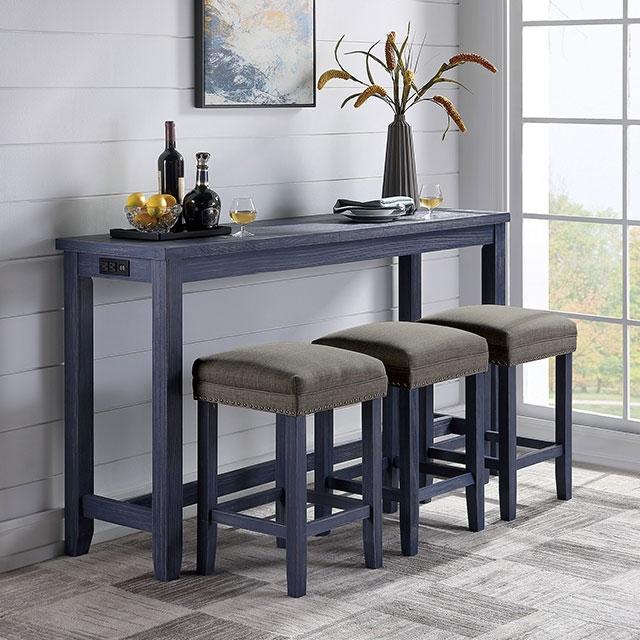 Caerleon 3 & 4 Piece Counter Ht. Set Gray & Blue
