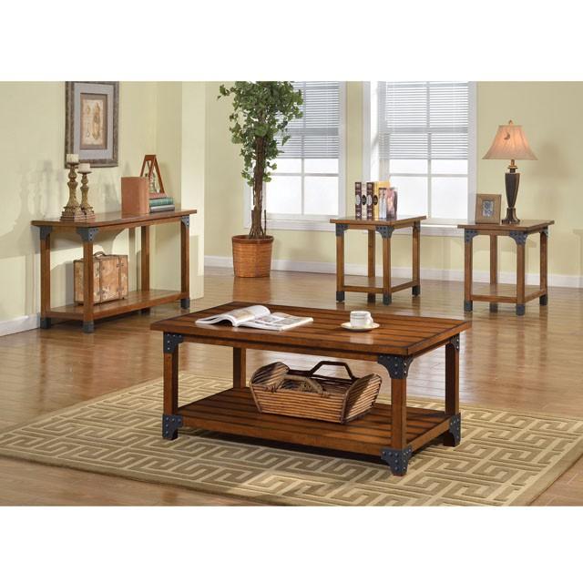BOZEMAN Antique Oak 3 Pc. Table Set