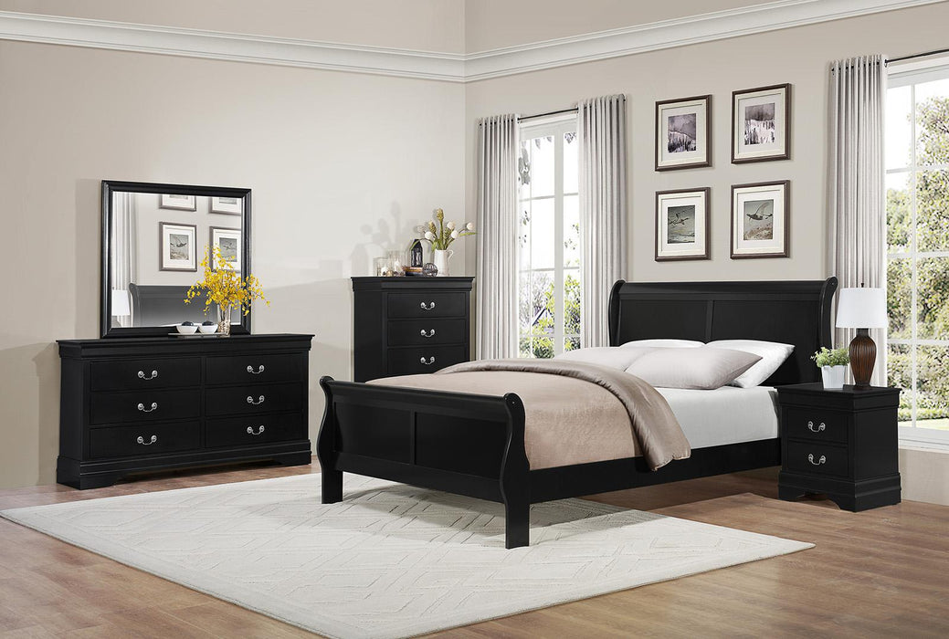 Homelegance Mayville 6 Drawer Dresser in Black 2147BK-5