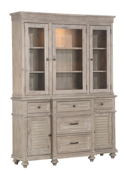 Homelegance Cardano Buffet & Hutch in Light Brown 1689BR-50*