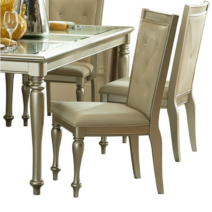 Homelegance Celandine Dining Table in Silver 1928-78NG