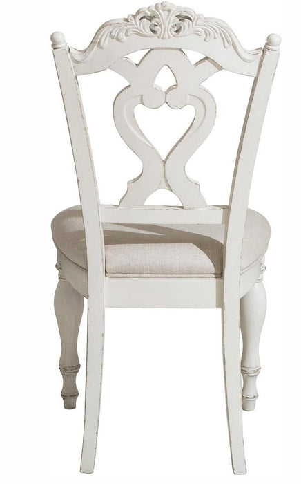 Homelegance Cinderella Chair in Antique White with Grey Rub-Through 1386NW-11C