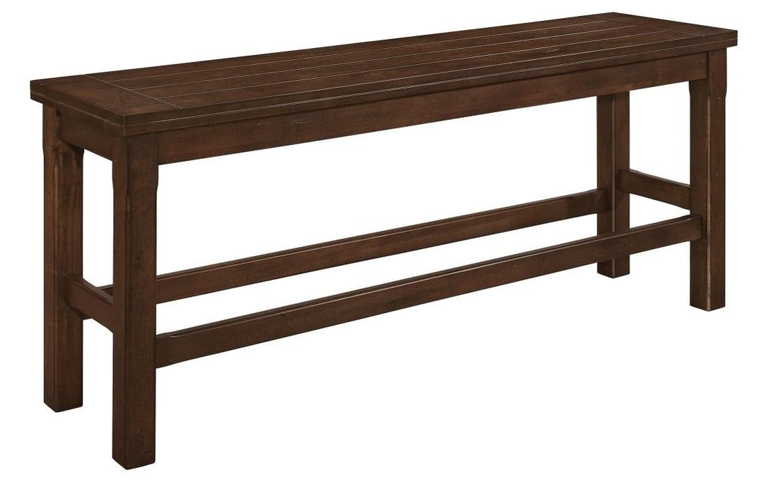 Homelegance Schleiger Counter Height Bench in Dark Brown 5400-24BH