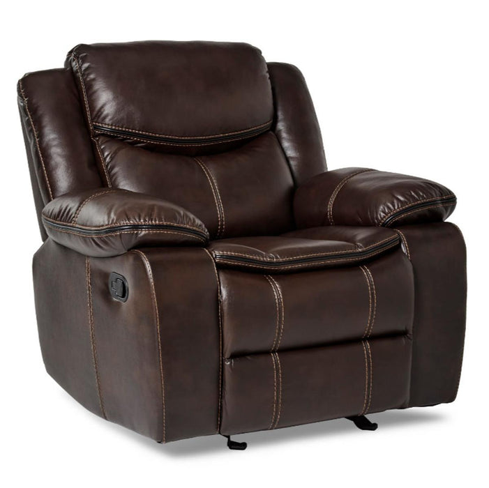 Homelegance Furniture Bastrop Glider Reclining Chair in Brown 8230BRW-1