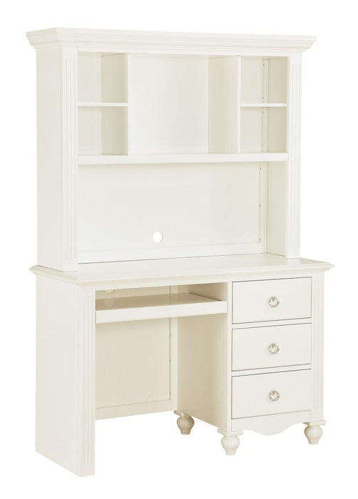 Homelegance Meghan Writing Hutch/ Desk Set in White 2058WH-14*