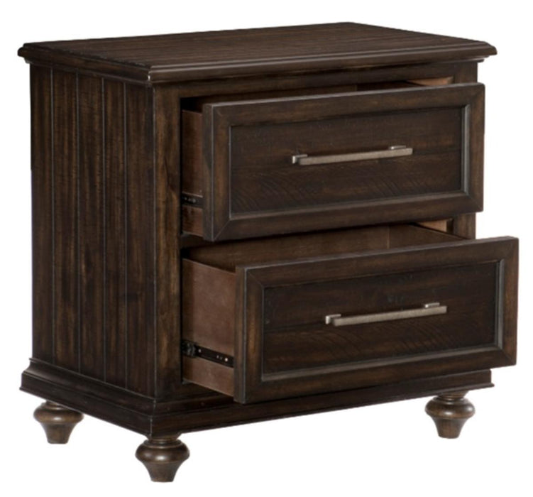 Homelegance Cardona Nightstand in Driftwood Charcoal 1689-4